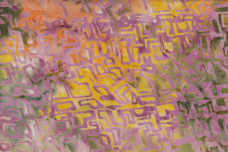 Gul Mosaikglöd – Batik Viskos 130 cm bred