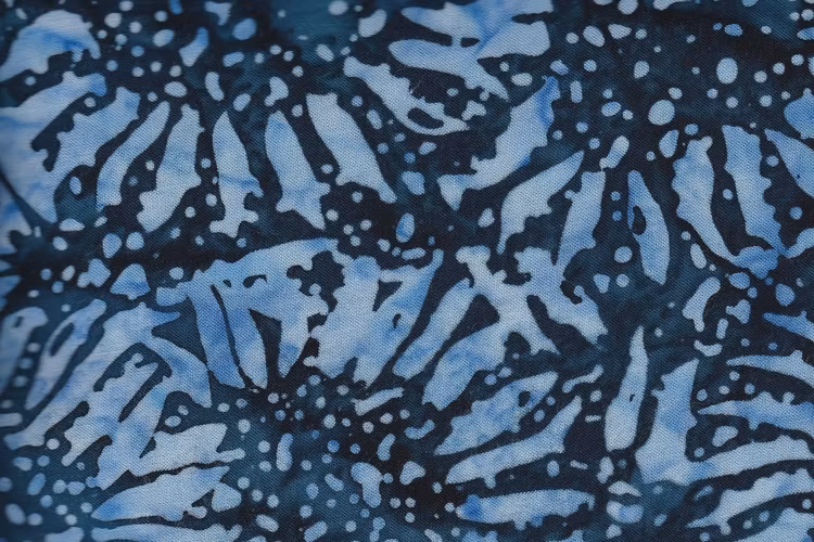 Solrostryck i blått och ljusblått. Kanske vårt populäraste färgval, viskos