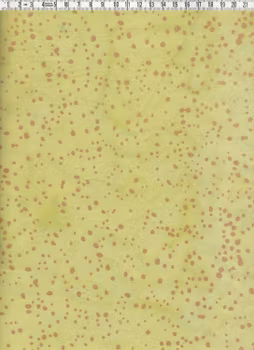 Ljusgrönmelerat bomullstyg med små beige prickar. Ca 110 cm