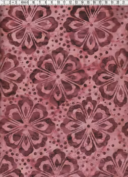 Storblommigt i brunt på rosa-beige-aprikosmurrig bakgrund