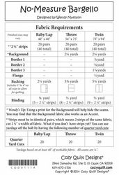 Mönster "No-Measure Bargello" från Cozy Quilt Designs