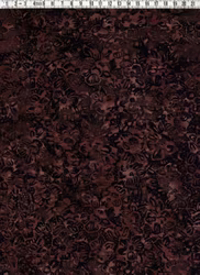 Små blommor, brunt på brunt. Batiktyg i bomull