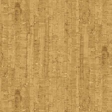 Ej Batik! Extra bred med korktryck i gulbeige, 100% bomull, 275 cm bred. Windham Fabrics