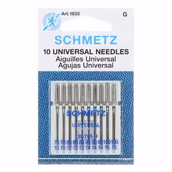Symaskinsnålar från Schmetz, 10-pack Universal Needles 2 st 70, 3 st 80, 3 st 90 & 2 st 100.