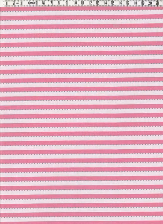 Anthology. Smalrandig rosa & vit med silverprickar, 110 cm bred