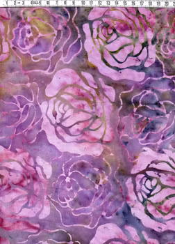 Rose garden i lila. Bomullsjersey.  100% bomull. Bredd 140 cm