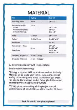 Mönster "Hauges enkla necessär"  av Hauge Longarm Quilt