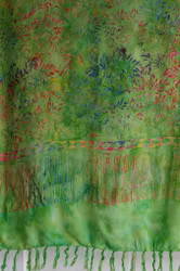 Sarong Batik / tyg viskos. Ca 115 x 155 cm + fransar