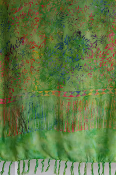 Sarong Batik / tyg viskos. Ca 115 x 155 cm + fransar