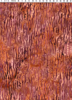 Flerfärgad med "vågor" Brun-beige-aubergine.  Balibatik bredd 110 cm