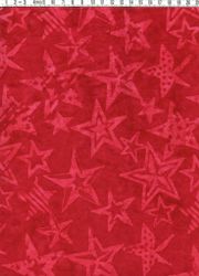 "Star collection"  i röda färger. Bomull 110 cm.