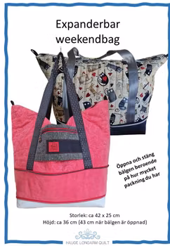 Mönster "Expanderbar weekendbag"  av Hauge Longarm Quilt