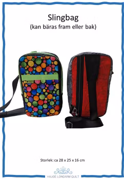 Mönster "Slingbag"  av Hauge Longarm Quilt