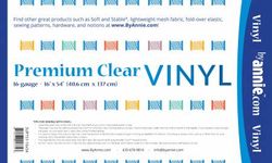 Vinyl, genomskinlig, klar, 16"*54". Från ByAnnie.com