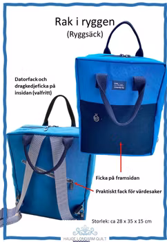 Mönster "Rak i ryggen"  av Hauge Longarm Quilt