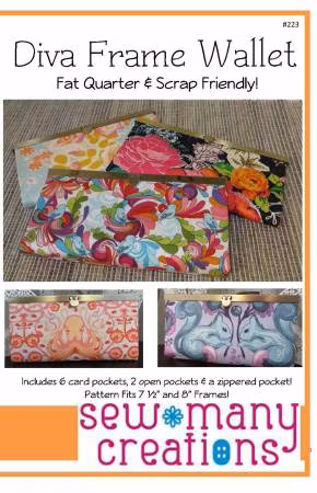 Diva Frame Wallet av Sew Many Creations. Blir 8*4½" stor