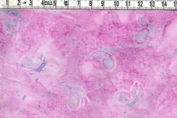Friska fruktiga färger i rosa och violetta toner.  Batik bomull