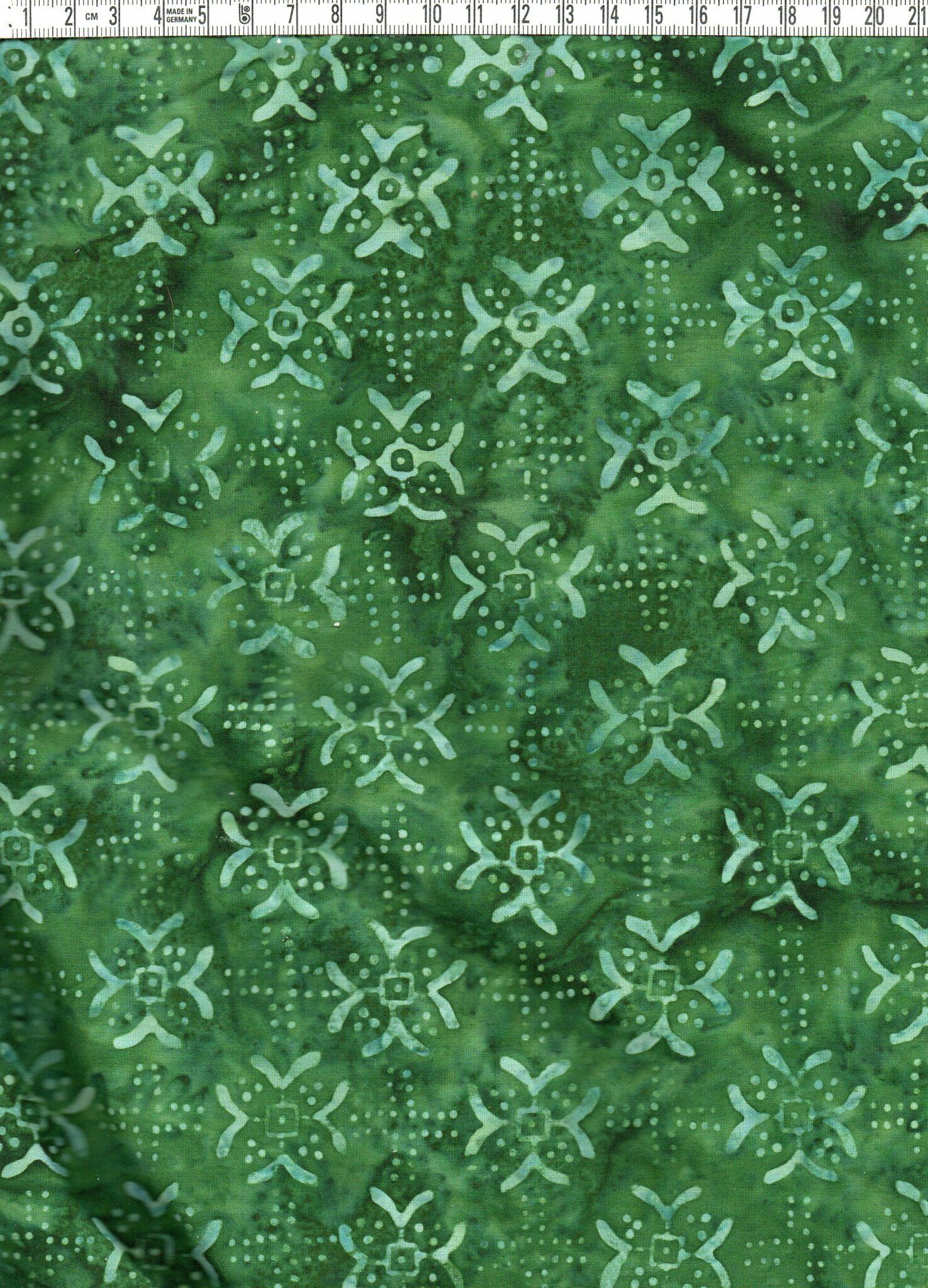 Grönt, grönt, grönt. Fyllig, krämig grönhet. Batik bomull