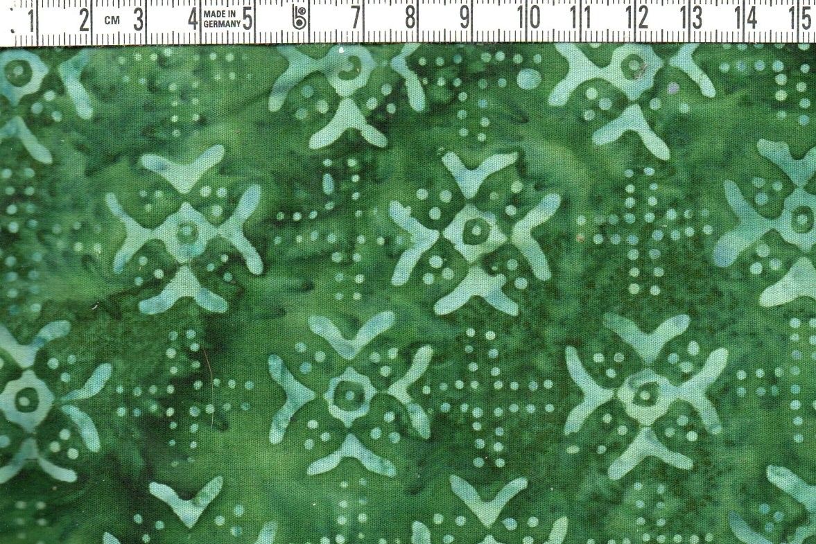 Grönt, grönt, grönt. Fyllig, krämig grönhet. Batik bomull