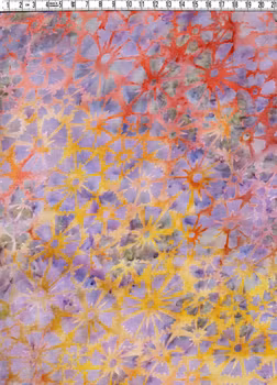 Flerfärgad med sommarfeeling. Viskostyg 130 cm brett