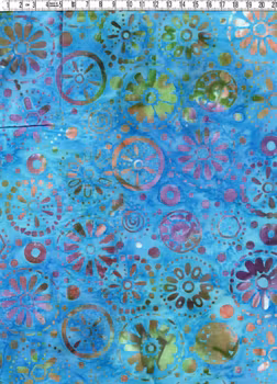 Blåflammigt och helt underbart. Batik bomull 110 cm