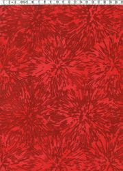 Rött på rött. En klassisk favorit. Bomullstyg. Batik.  Bredd 275 cm