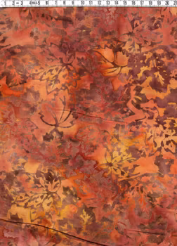 Höstfärger och höstlöv. Trikå 100% bomull. Bredd 135 cm