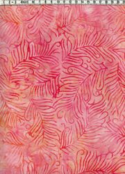 Rosa-beige-cerise flammigt och vilda växter. Batik bomull 110 cm
