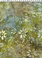 Grönt-grönt-grönt & grönt med naturkänsla. Batik bomull 110 cm