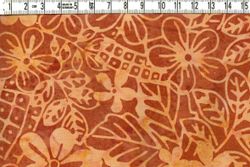 Honungsgult & nougatbrunt, kanske?. Batik bomull 110 cm