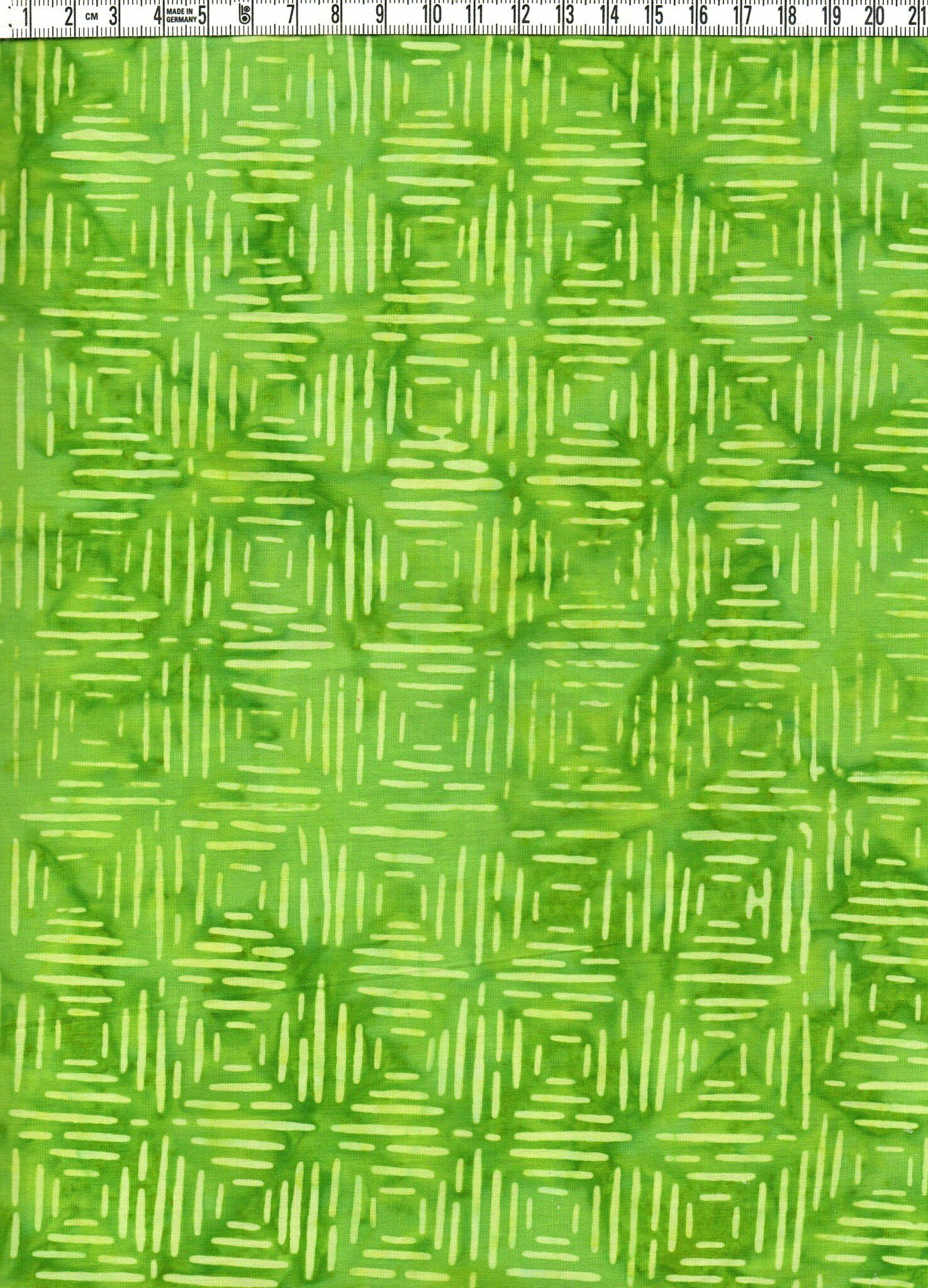 Limegrönt och ljusgrönt.  Batik bomull 110 cm