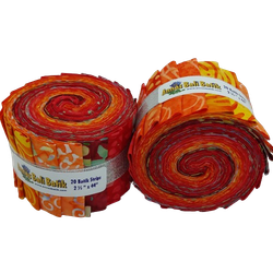Papaya special. Batikrulle med 20 st 2,5 inch remsor.