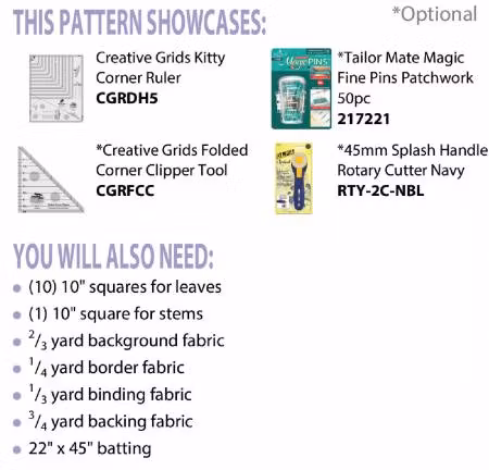 Maple Leaf Runner. Mönster från Cut Loose Press