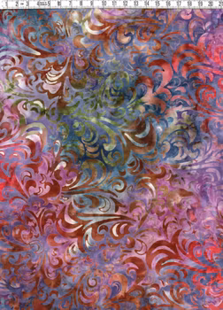 Augergine-lila-blå-brun sensation. Titta & njut. Batik bomull 110 cm