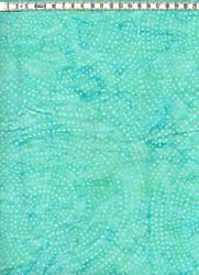 De uppskattade prickcirklarna på turkos botten. Bomullstyg. Batik.  Bredd 275 cm
