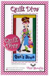 Quilt Diva. Mönster och QuiltDiva-brosch, från Amy Bradley Designs
