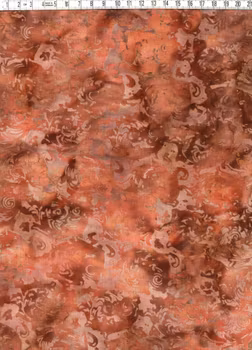 Brun & rödbrun.  Trikå 100% bomull. Bredd 135 cm