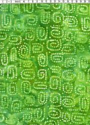 Grönt på grönflammigt. Batik bomull 110 cm