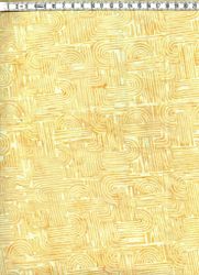 Mönstrad i Gulbeige och Creme – Batik Bomull 110 cm bred