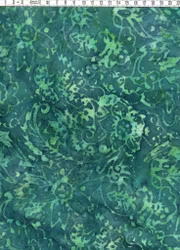 Batik i frodig djungelgrön med blommotiv – Bambu-bomull trikå 210 cm bred