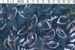 Blå skymningsblad – Batik Bomull 110 cm bred