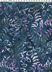 Blå skymningsblad – Batik Bomull 110 cm bred