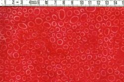 Tätt bubbligt mönster i kraftfull röd batik – Batik Bomull 110 cm bred