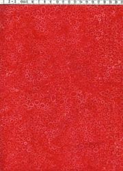 Tätt bubbligt mönster i kraftfull röd batik – Batik Bomull 110 cm bred