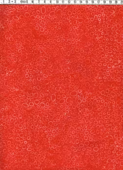 Tätt bubbligt mönster i kraftfull röd batik – Batik Bomull 110 cm bred