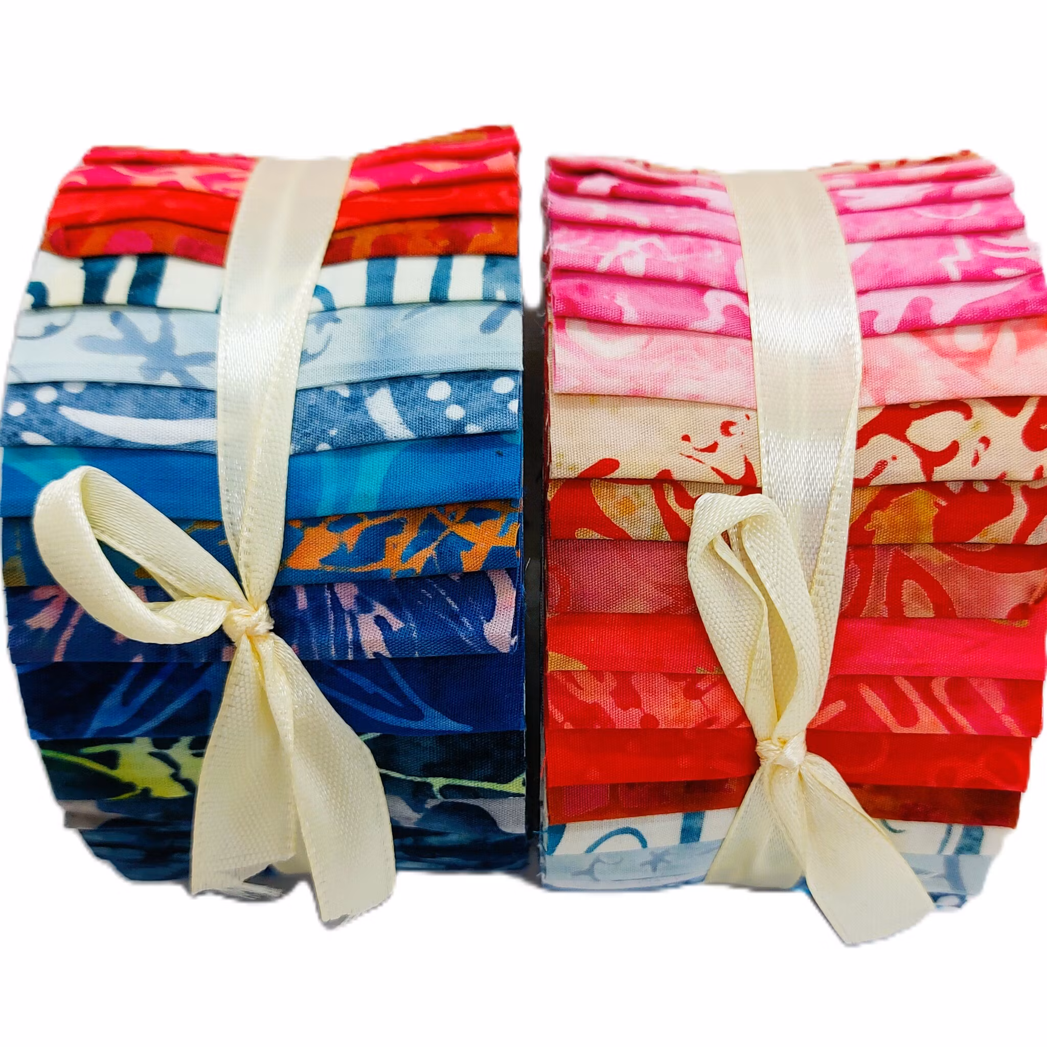 Red & Royal. Batikrulle med 40 st 2,5 inch remsor.