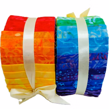 Tropical Fusion. Batikrulle med 40 st 2,5 inch remsor.