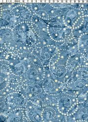 Daggblå prickdans- Batik Bomull 110 cm bred