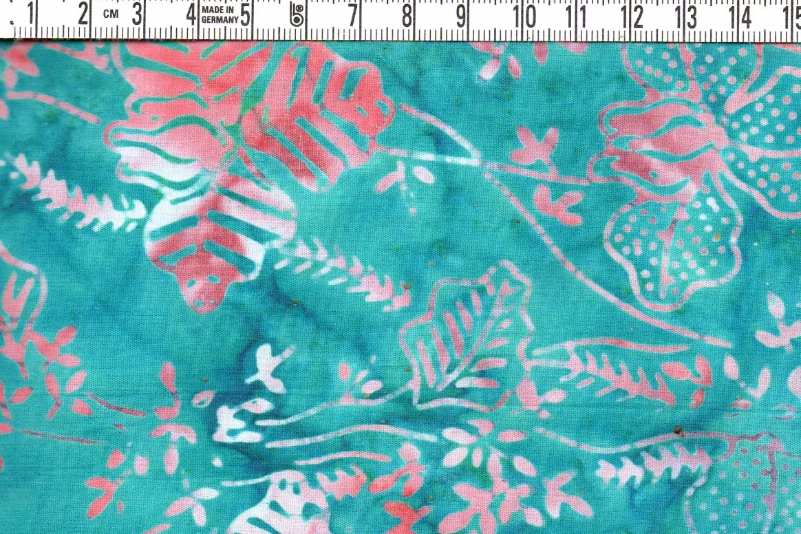 Tropisk hibiskus - Batik Bomull 110 cm bred