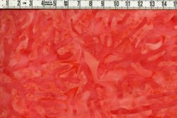Röd korall - Batik Bomull 110 cm bred